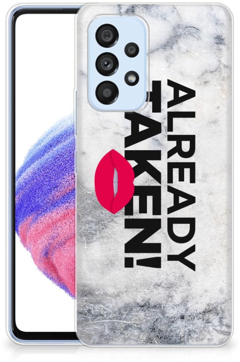 Samsung Galaxy A53 5G Siliconen hoesje met naam Already Taken White