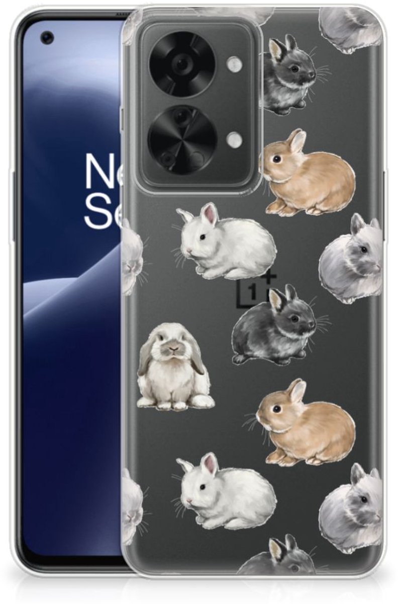 TPU Hoesje voor OnePlus Nord 2T Konijntjes