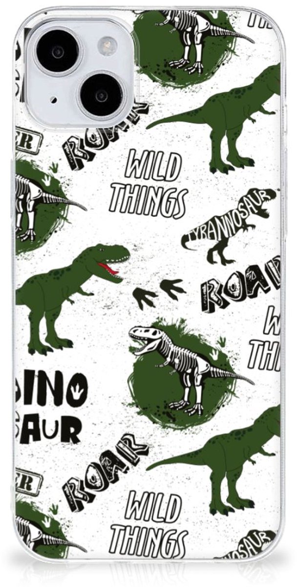 TPU Hoesje voor iPhone 15 Dinosaurus