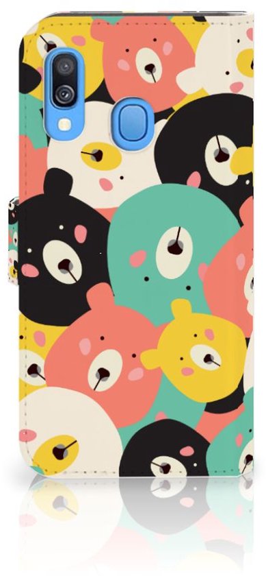 Cuir de Première Qualité Housse pour Samsung Galaxy A40 Coque Ours