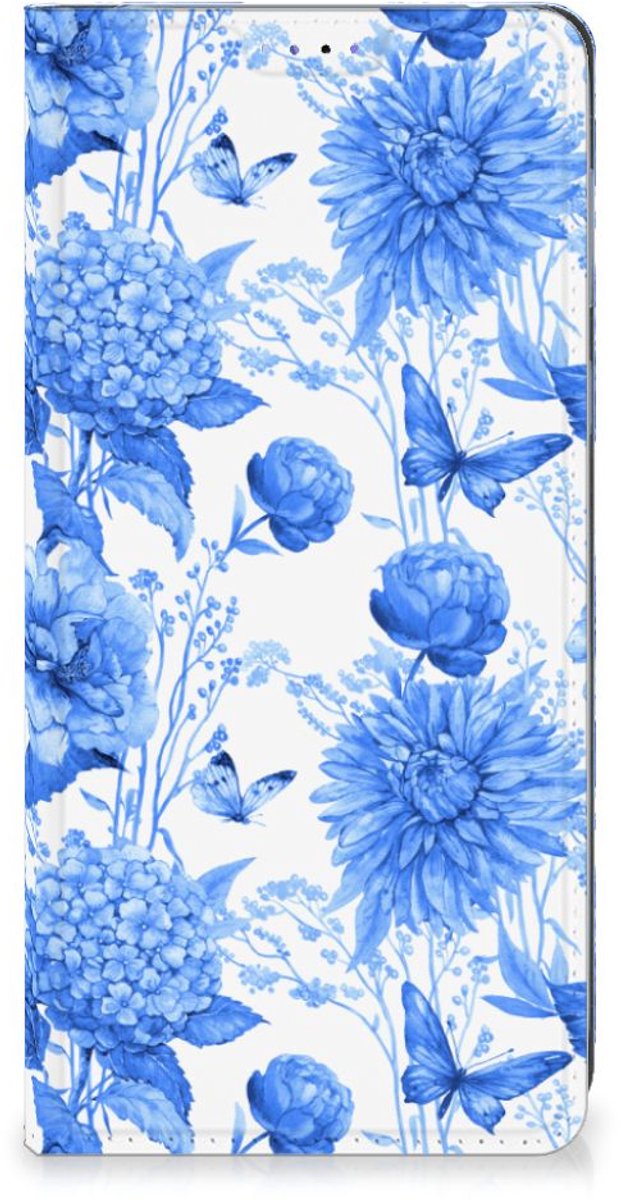 Book Case voor Smart Cover voor Motorola Edge 40 Flowers Blue
