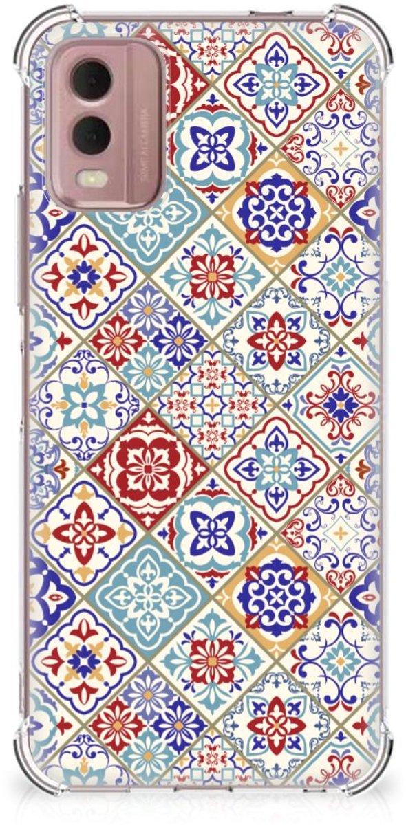 Nokia C32 Anti-Shock Hoesje Tiles Color