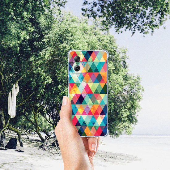Coque pour Smartphone avec Photo adaptée pour Motorola Moto G54 Coque de téléphone avec Bord Transparent à Carreaux