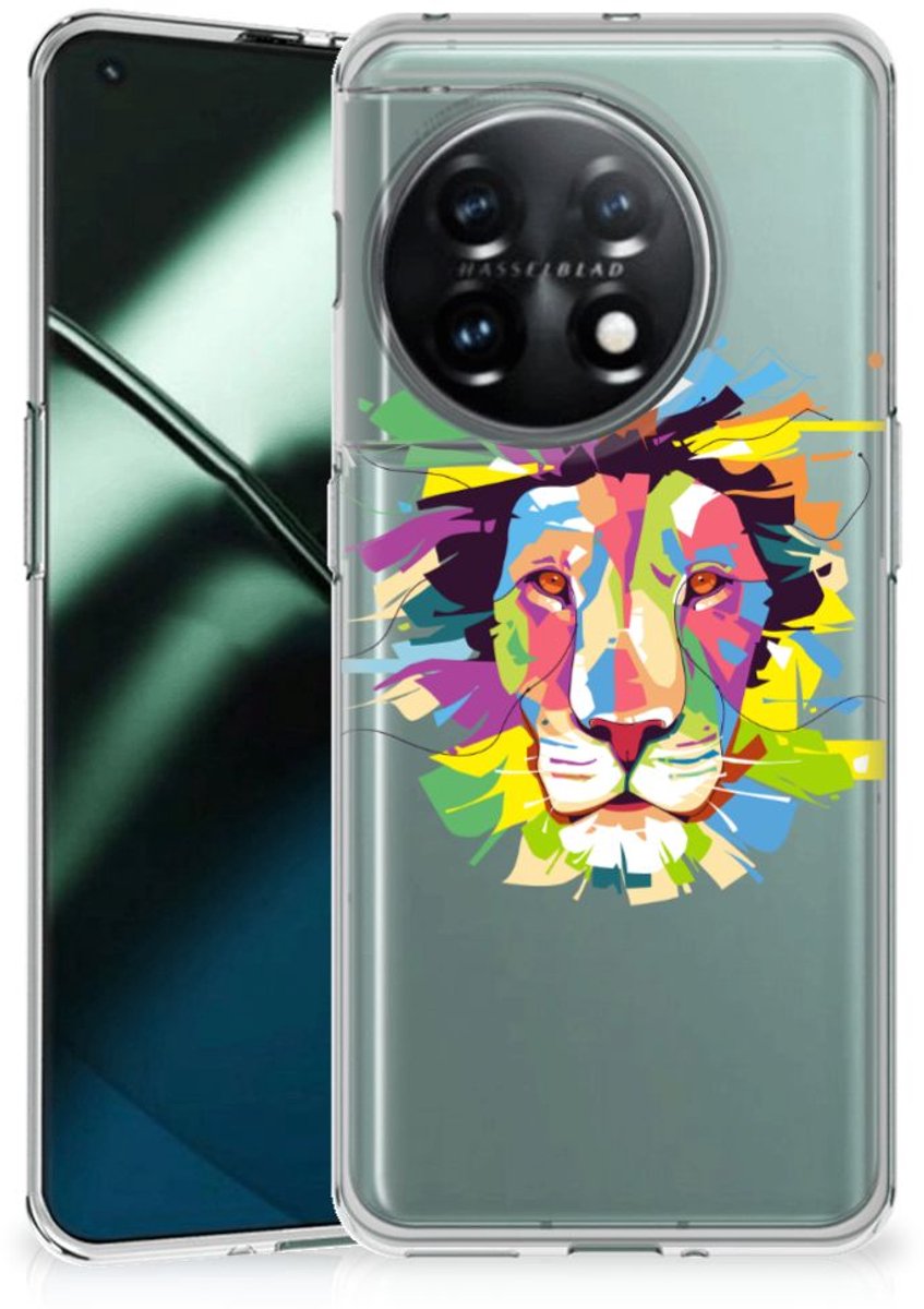 OnePlus 11 Telefoonhoesje met Naam Lion Color