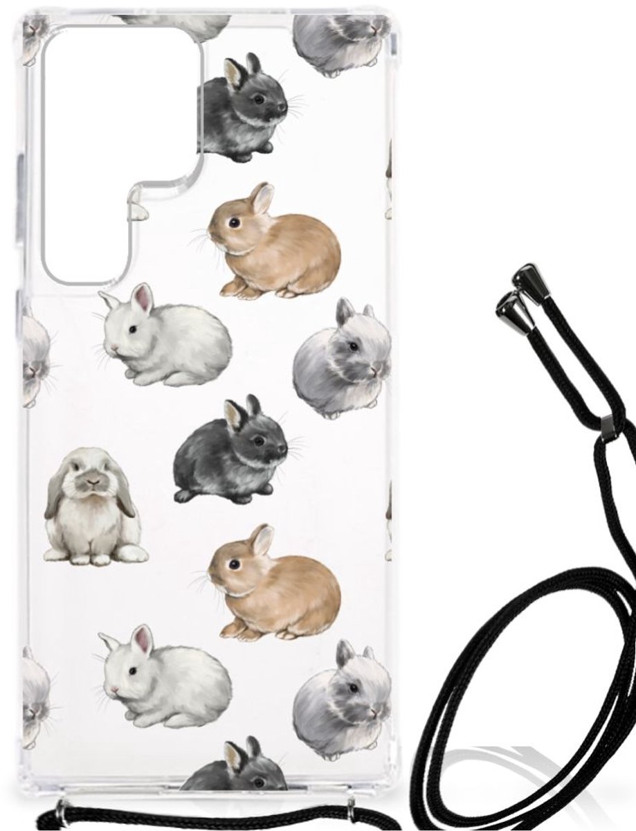 Case Anti-shock voor Samsung Galaxy S23 Ultra Konijntjes