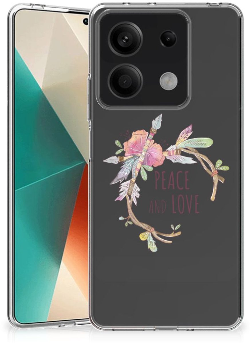 Xiaomi Redmi Note 13 5G Telefoonhoesje met Naam Boho Text