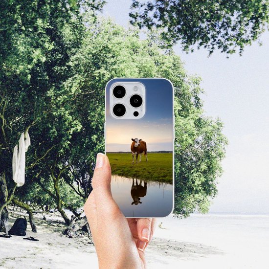TPU Silicone Bumper pour iPhone 15 Pro Max Coque Téléphone Vache