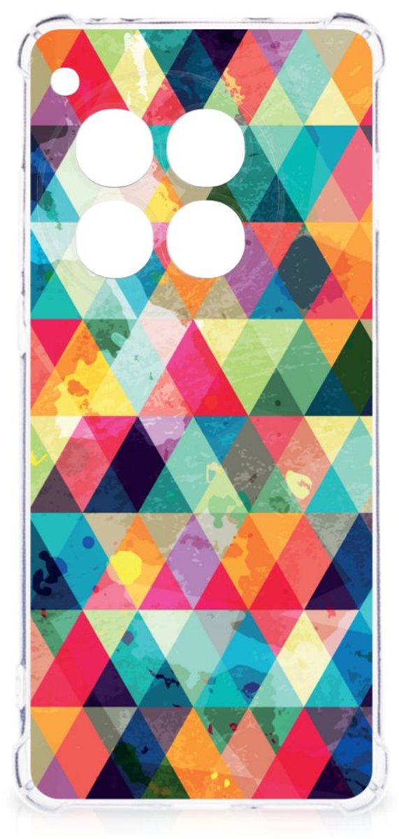OnePlus 12 Doorzichtige Silicone Hoesje Geruit