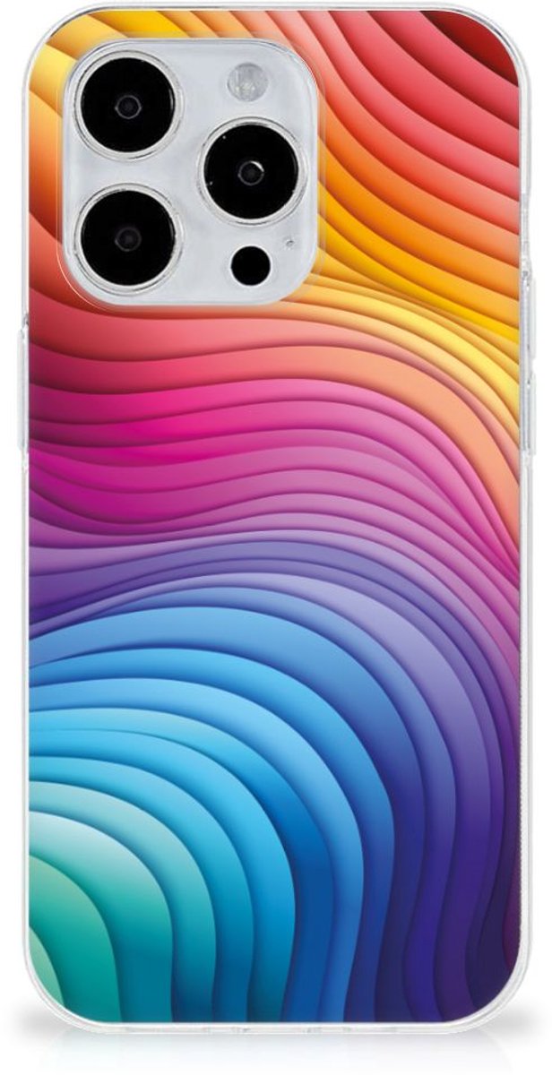 TPU Hoesje voor iPhone 15 Pro Regenboog