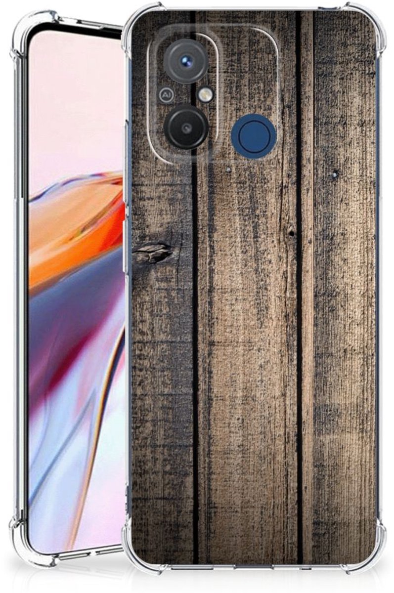 Xiaomi Redmi 12C Stevig Telefoonhoesje Steigerhout