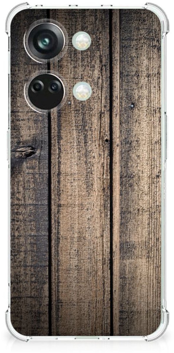 OnePlus Nord 3 Stevig Telefoonhoesje Steigerhout