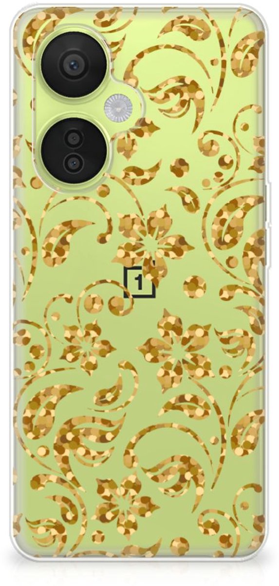 OnePlus Nord CE 3 Lite TPU Case Gouden Bloemen