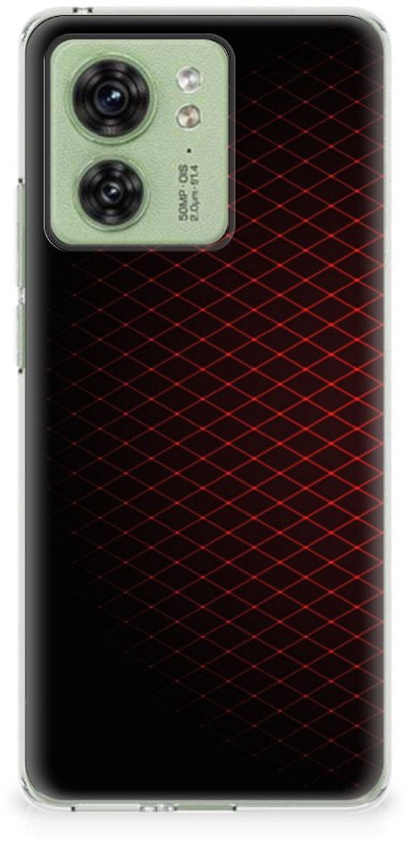 Motorola Edge 40 TPU bumper Geruit Rood