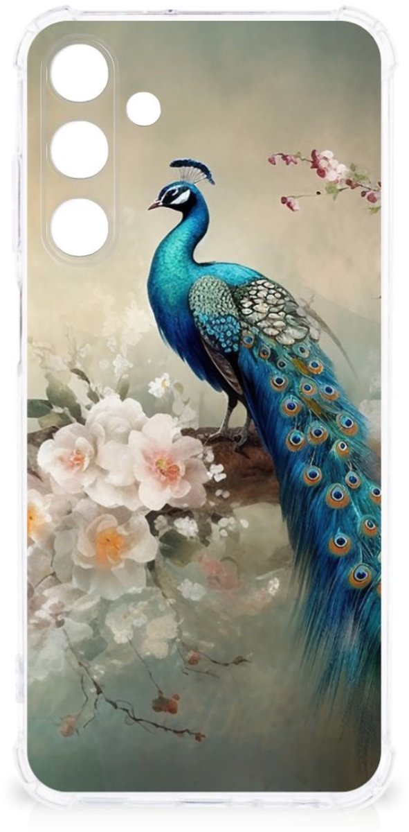 Case Anti-shock voor Samsung Galaxy A25 Vintage Pauwen