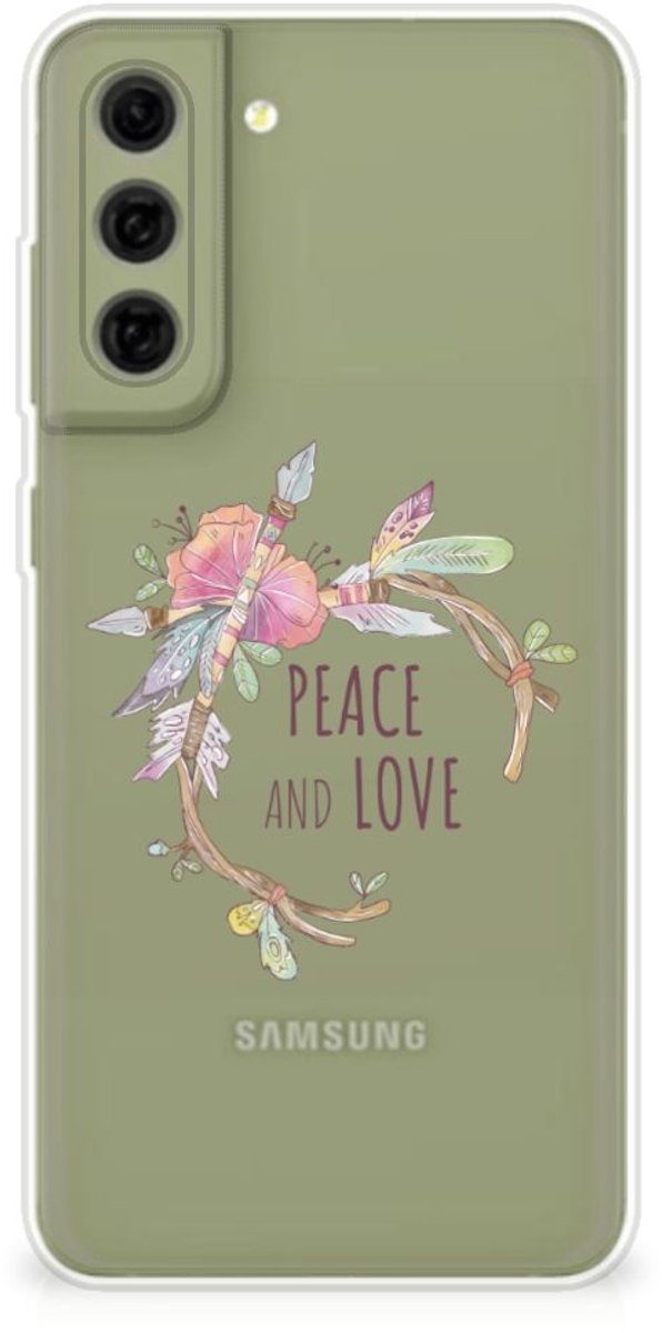 Samsung Galaxy S21FE Telefoonhoesje met Naam Boho Text