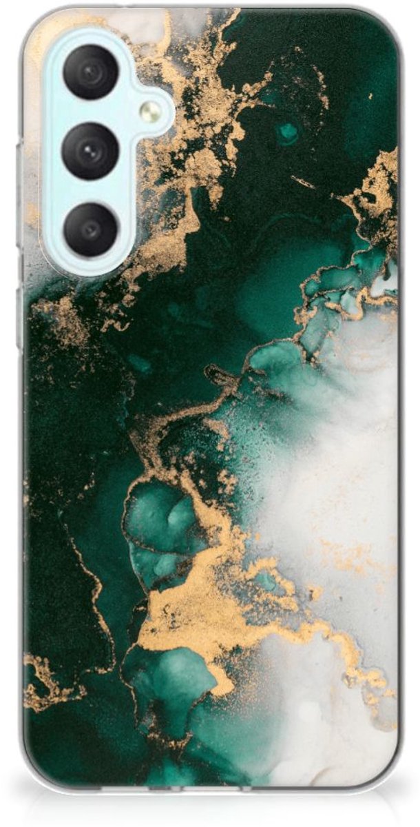 TPU Siliconen Hoesje voor Samsung Galaxy S23 FE Marmer Groen
