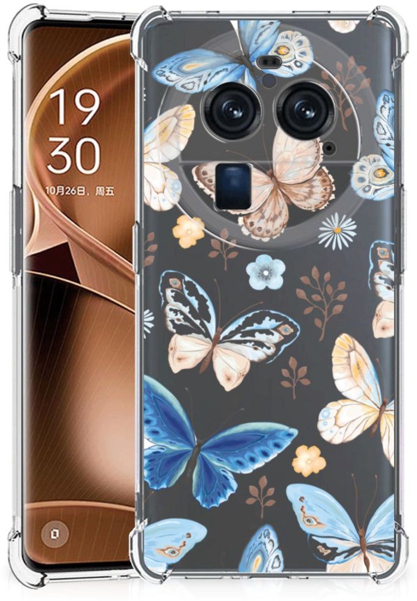 Case Anti-shock voor OPPO Find X6 Pro Vlinder