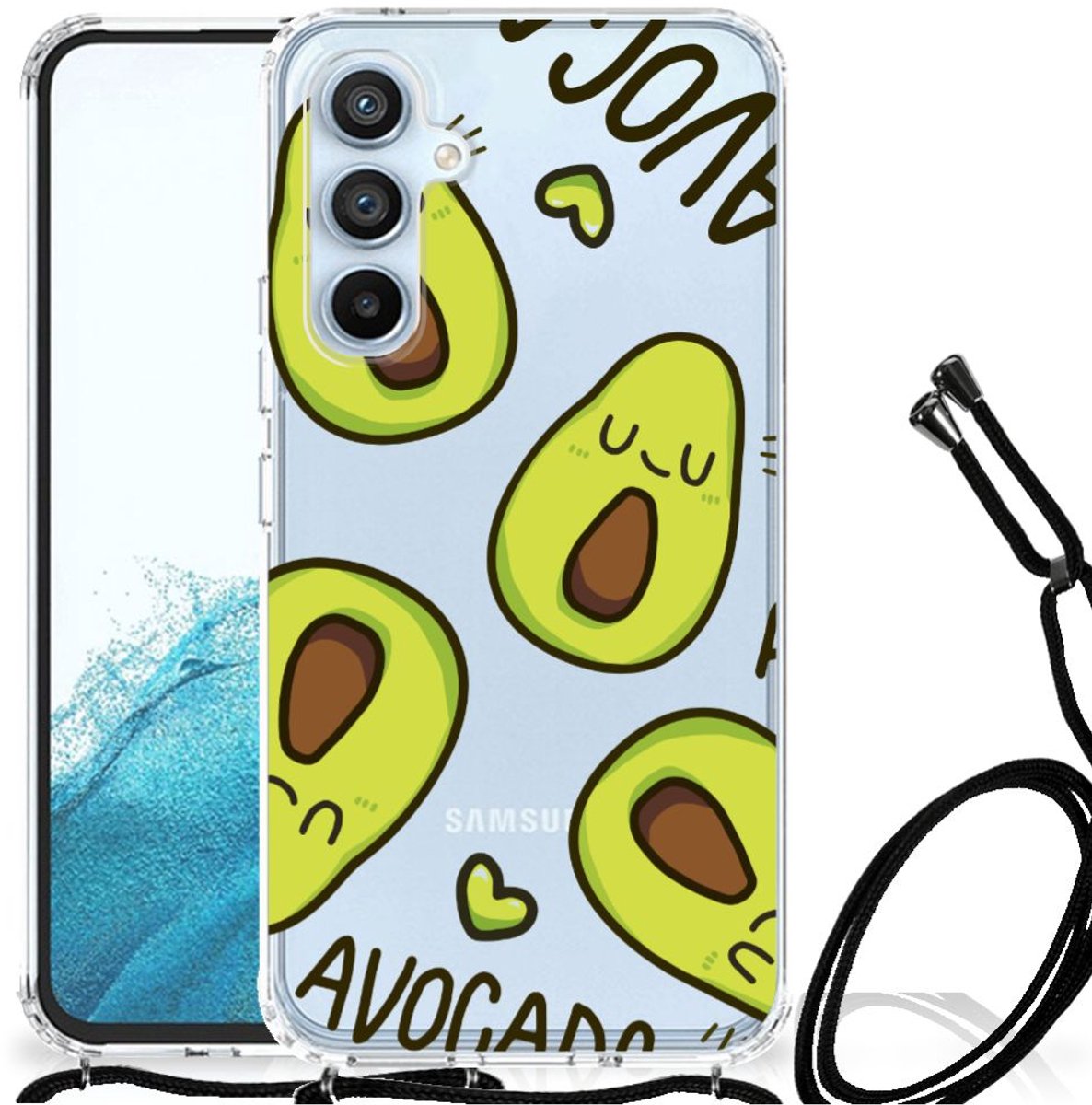 Samsung Galaxy A54 5G Stevig Bumper Hoesje Avocado Singing