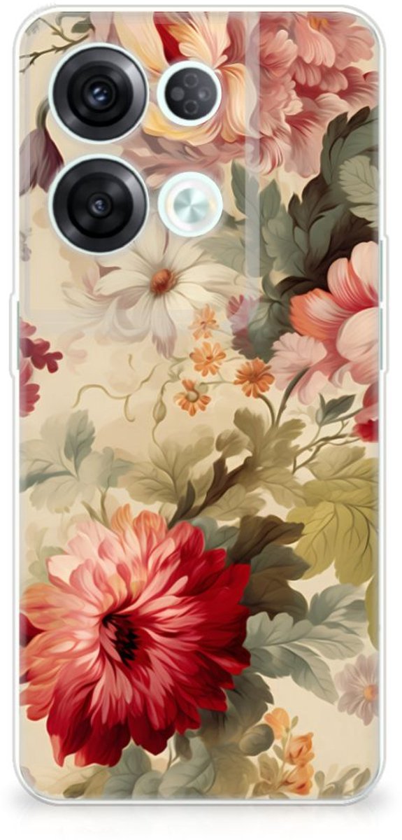 TPU Case voor OPPO Reno8 Pro Bloemen