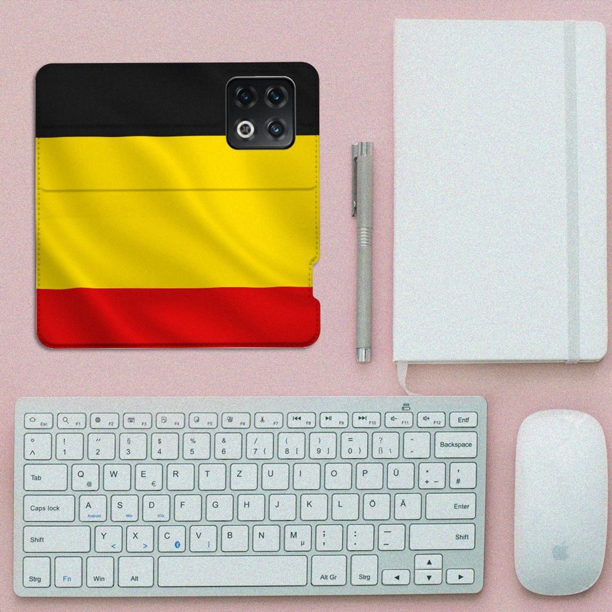 Standcase Hoesje voor OnePlus 10 Pro Standcase Belgische Vlag