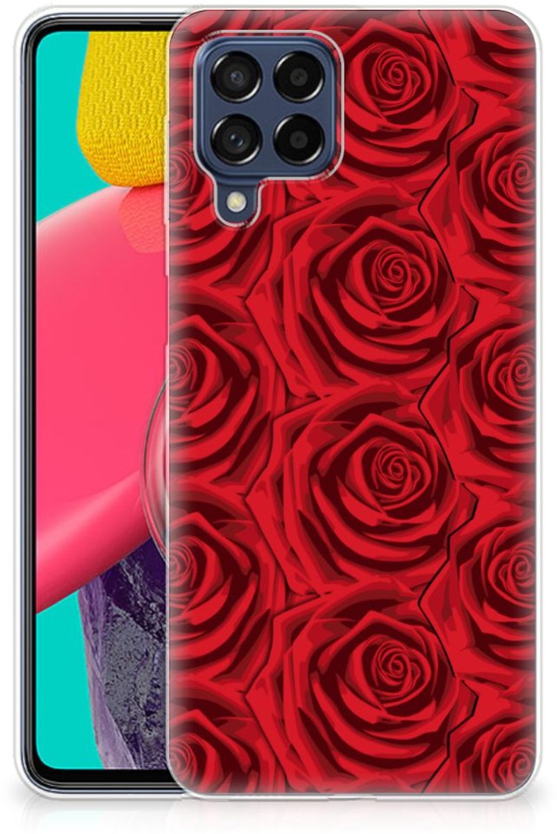 Samsung Galaxy M53 TPU Case Red Roses