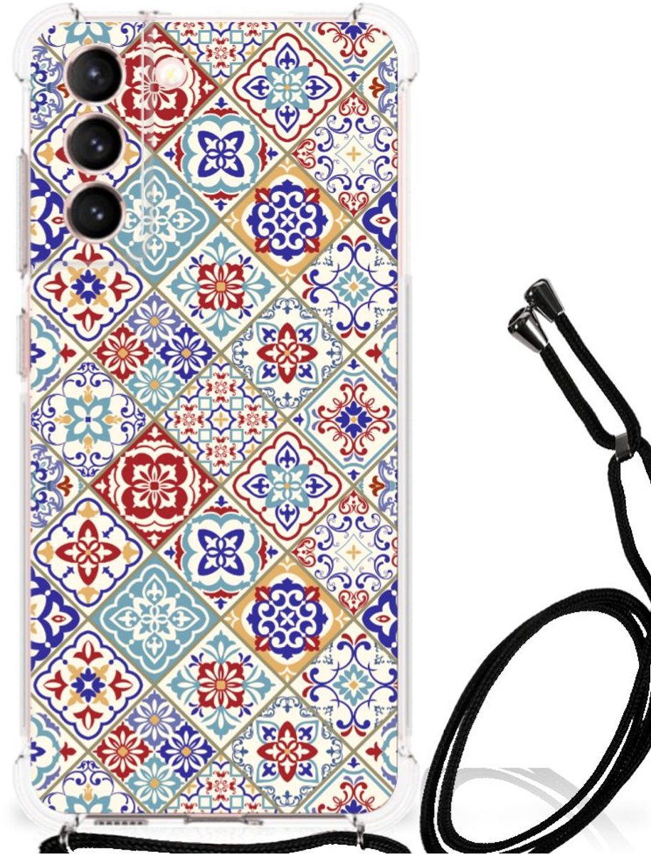 Samsung Galaxy S21 FE Anti-Shock Hoesje Tiles Color