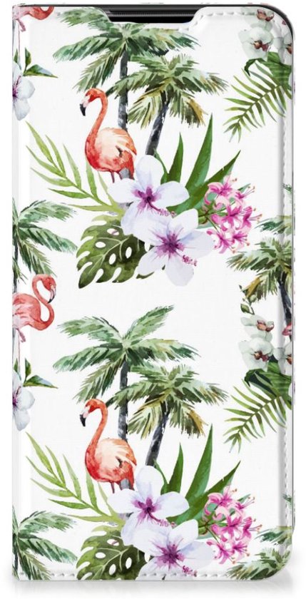 Étui avec naam Xiaomi Poco M3 | Coque pour téléphone Redmi 9T Palmiers Flamingo