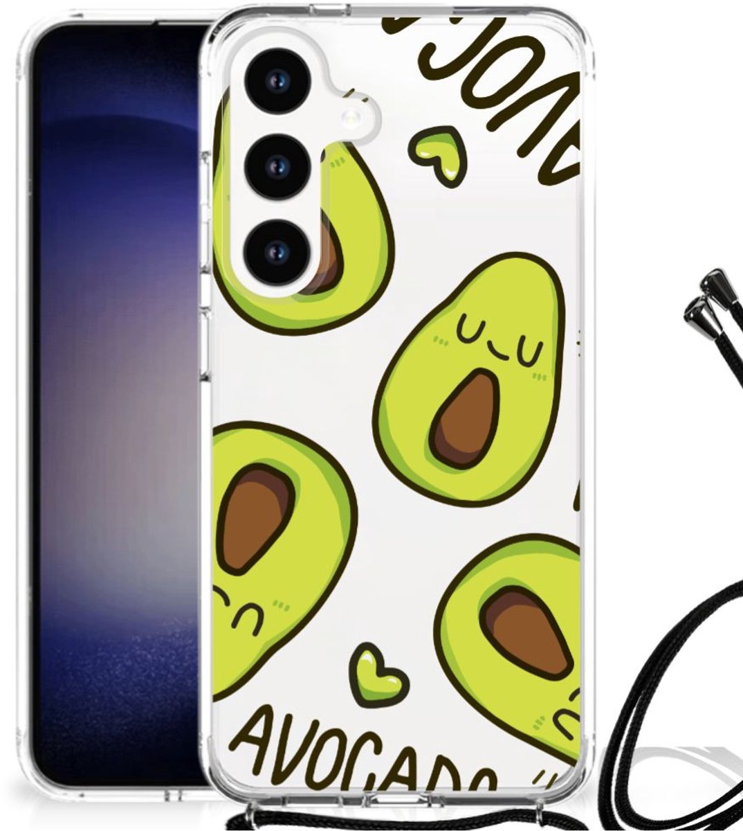 Samsung Galaxy S24 Stevig Bumper Hoesje Avocado Singing