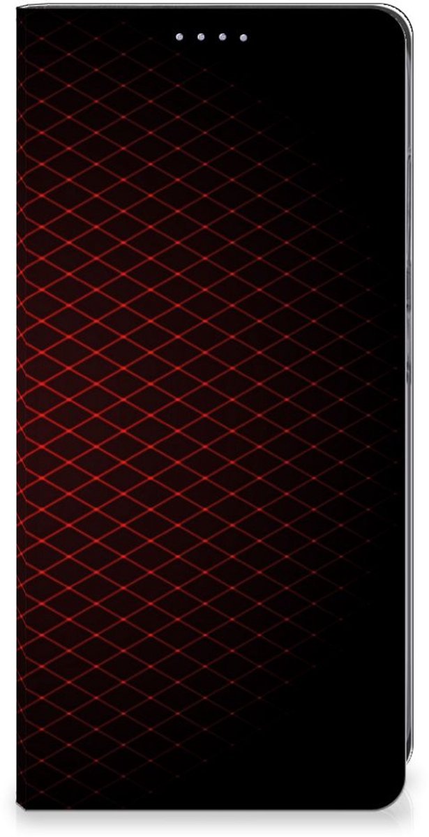 Samsung Galaxy S24 Plus Hoesje met Magneet Geruit Rood