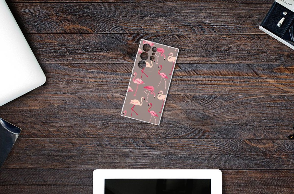 Samsung Galaxy S24 Ultra TPU Hoesje Flamingo