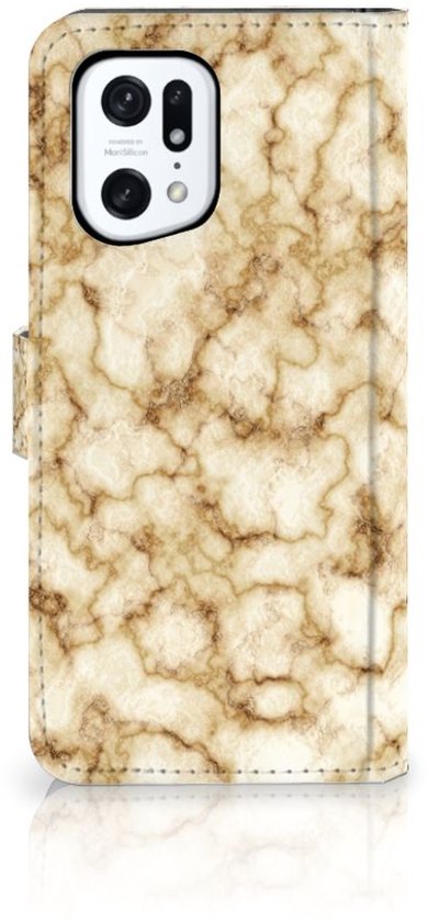 Couverture de livre OPPO Find X5 Pro Smartphone Case Marble Goud