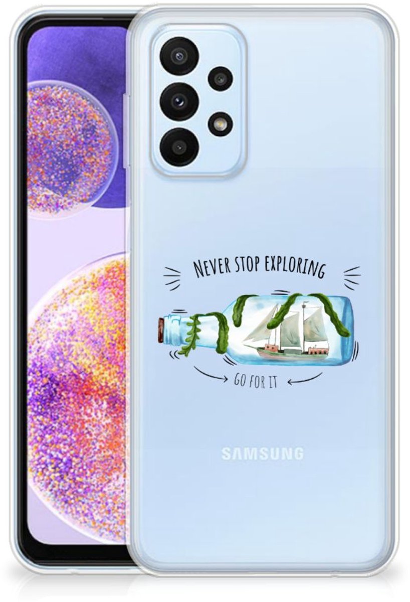 Samsung Galaxy A23 Telefoonhoesje met Naam Boho Bottle