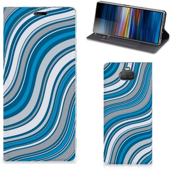 Coque Sony Xperia 10 Plus avec Aimant Waves Blue