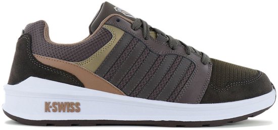 Foto: K swiss rival trainer heren sneakers schoenen bruin 09079 227 m maat eu 43