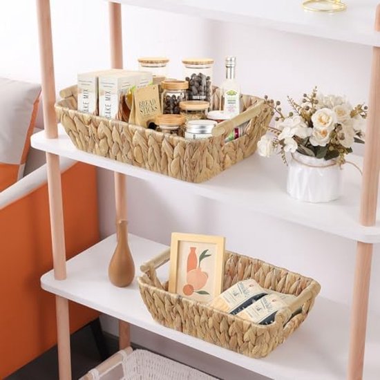 Macramé opbergmanden geweven boho-decoratie met handvat - toilettankrek