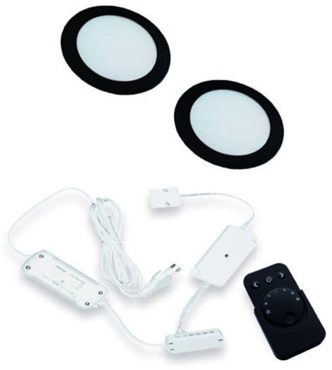 Hera FR-55 Dynamic LED set van 2 spots 24V zwart