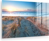 Peinture sur Verre - Plage - Mer - Soleil - Dune - 60x40 cm - Peintures sur Verre Peintures - Photo sur Glas