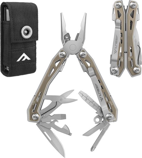16-in-1 Multifunctionele Tang - Roestvrij Staal - Multitool met Schaar