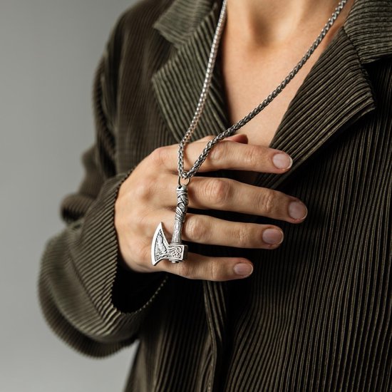 Ketting Kompas - 7 Aartsengelen Zegel - RVS - Zilver