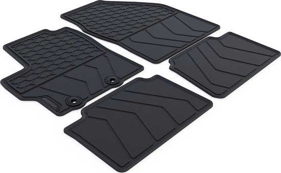 Tapis de voiture de voiture en caoutchouc Toyota Yaris - Année de construction : 08/2020 - 2022 - Ajustement d'origine - 4 pièces