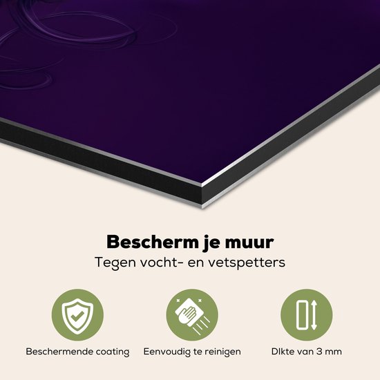 Crédence de Cuisinière en Aluminium 70x50 cm - Femme - Pourpre - Raisins - Écran Pare-éclaboussures pour Plaque de Cuisson - Protection Murale