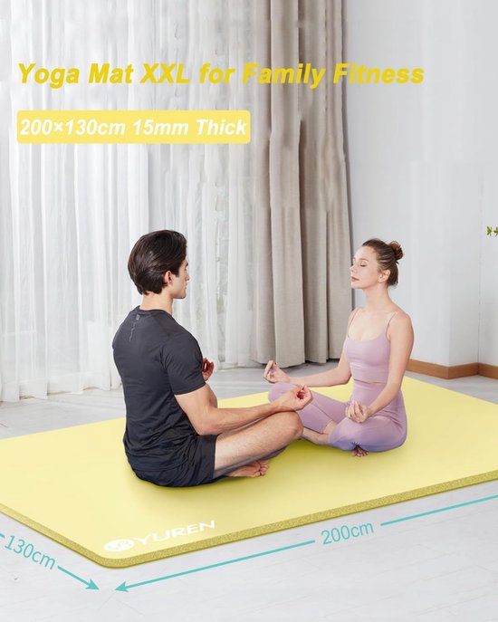 Yoga Mat Extra Dik - Geschikt voor Sport en Pilates - 1 stuk - NBR - Groot 200×130cm — afbeelding 5