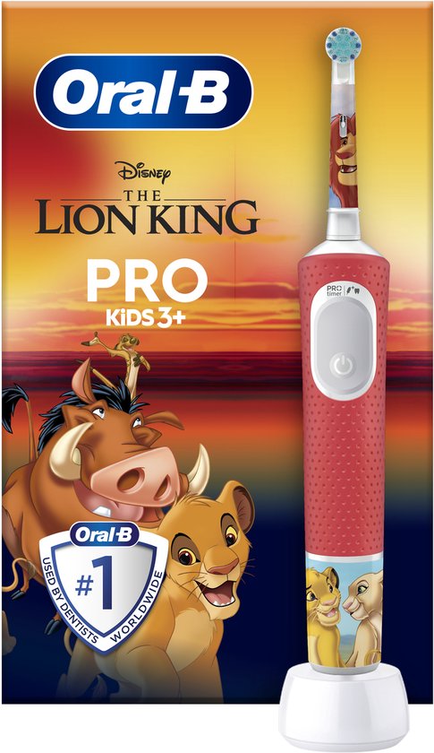 Oral-B Elektrische Tandenborstel Pro Kids Rood Lion King