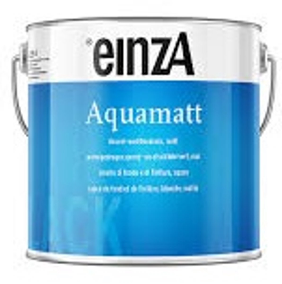 Einza Aquamatt watergedragen lak en grondverf in 1 voor binnen en buiten ral 9005 zwart 3 liter