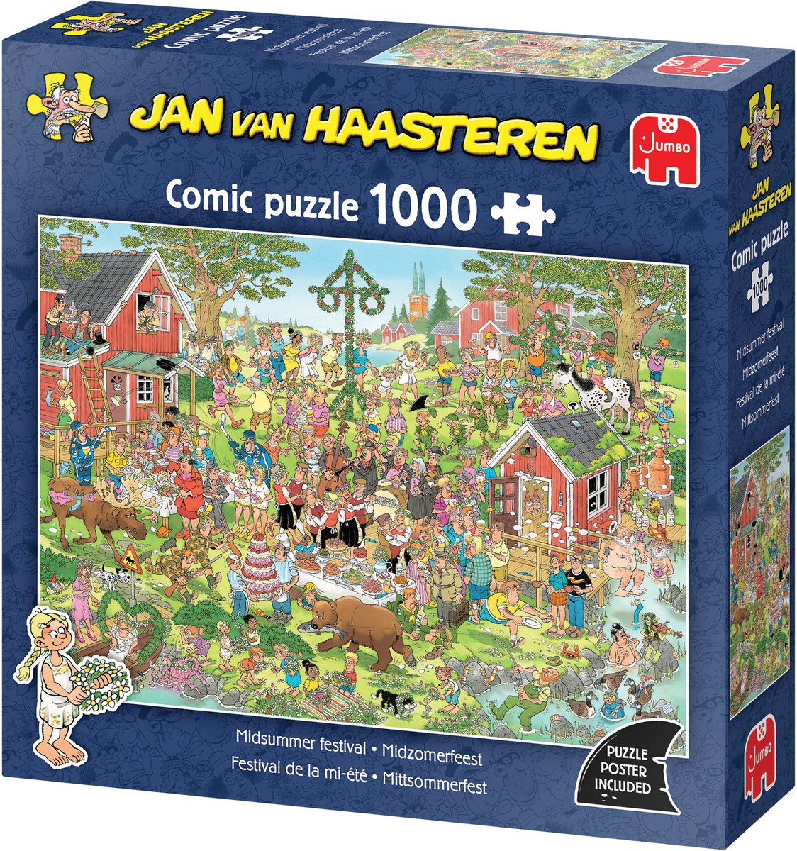 Jan van Haasteren - Midzomerfeest - 1000 stukjes puzzel - Legpuzzel — afbeelding 5