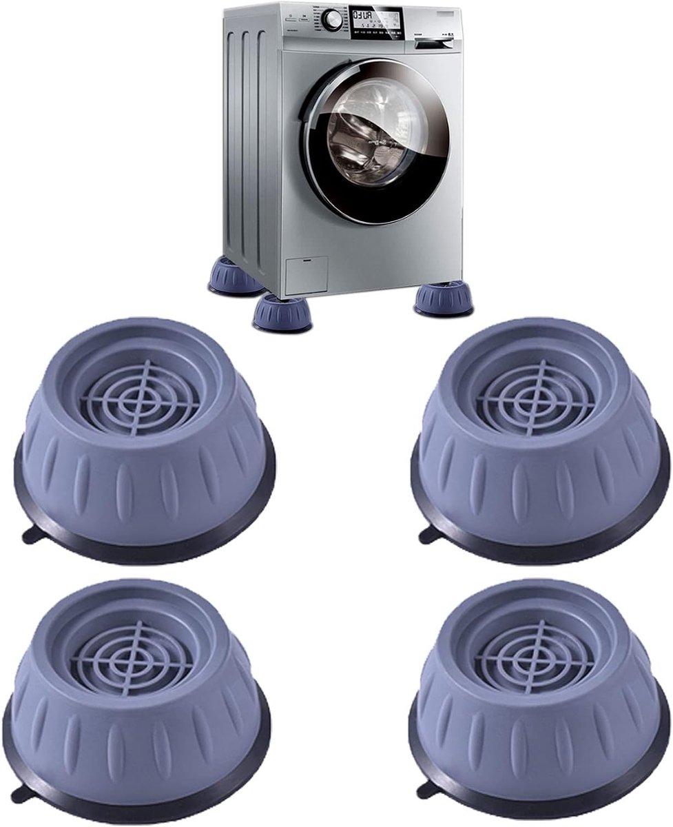 Anti-trilling Wasmachinevoeten - Set van 4 stuks voor stabiliteit en bescherming van de vloer