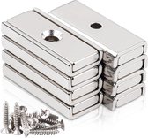 Aimant rectangulaire parallélépipèdes néodyme 30 x 10 x 10 mm N45, Nickelé - tient 10 kg | Shop