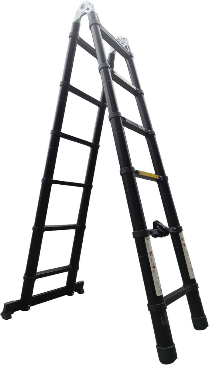 SCT Dubbele telescoopladder 5,6 m - Aluminium - 2x9 sporten - 150 kg