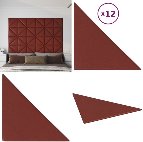 vidaXL Wandpanelen 12 st 2,16 m² 60x30 cm fluweel roze