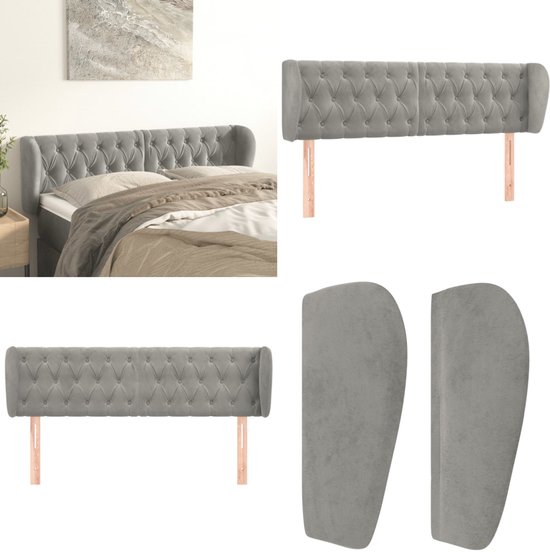 vidaXL Hoofdbordkussen 90 cm velvet lichtgrijs, hoofdbord kussen, kussen hoofdbord, hoofdbord bed kussen, hoofdeinde kussen, kussen hoofdeinde bed vidaXL Hoofdbordkussen 90 cm velvet lichtgrijs, hoofdbord kussen, kussen hoofdbord, hoofdbord bed kussen, hoofdeinde kussen, kussen hoofdeinde bed